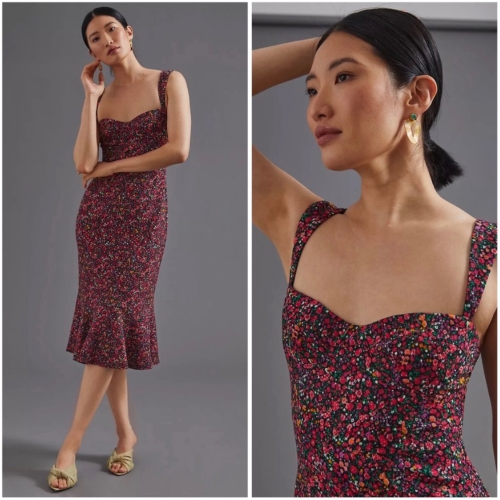 Hutch Anthropologie Sweetheart Midi Dress in Assorted